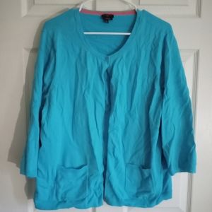 Talbots Black Label Springtime Robin Egg Blue Cardigans -Size: 3X